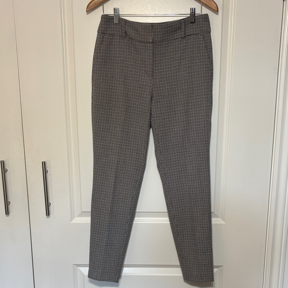 RW&CO. Women’s Curvy Fit Gray Houndstooth Ankle Pants Size 6